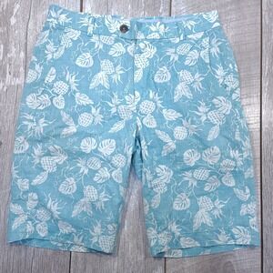 Brooks Brothers Bermuda Short Mens 30 Blue Reyn Spooner Pineapple Tropical